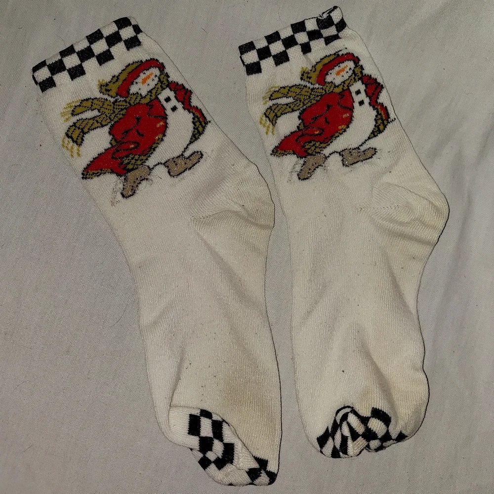 Christmas snowman socks